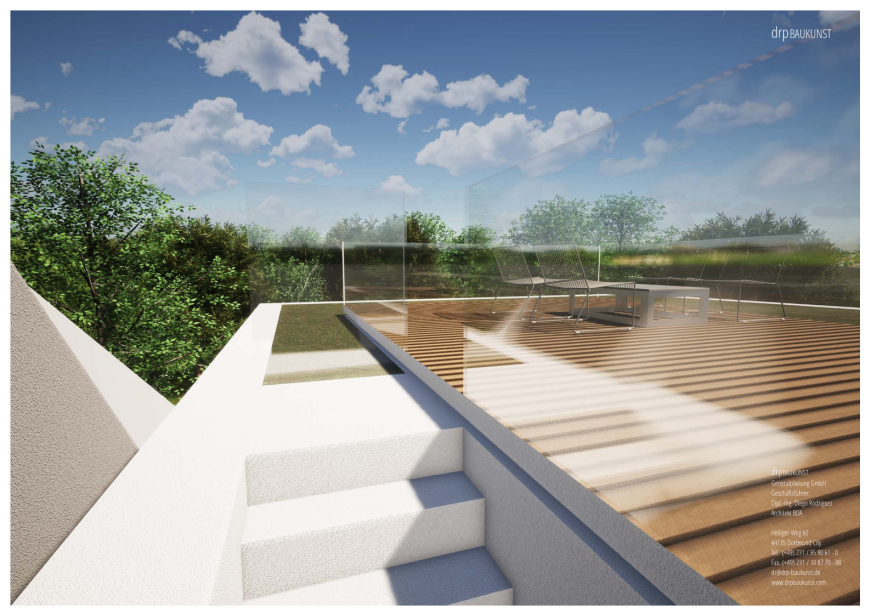 Perspektive Zugang Dachterrasse