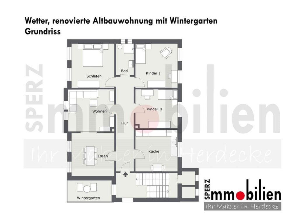 Wetter - Wunderschöne Altbauwohnung
1. Etage in Alt-Wetter